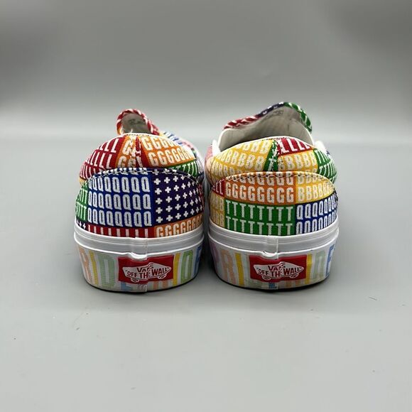 Like new Vans Classic Slip-On PRIDE LGBTQ LGBT Rainbow Multi Color Slip Ons - Picture 5 of 7